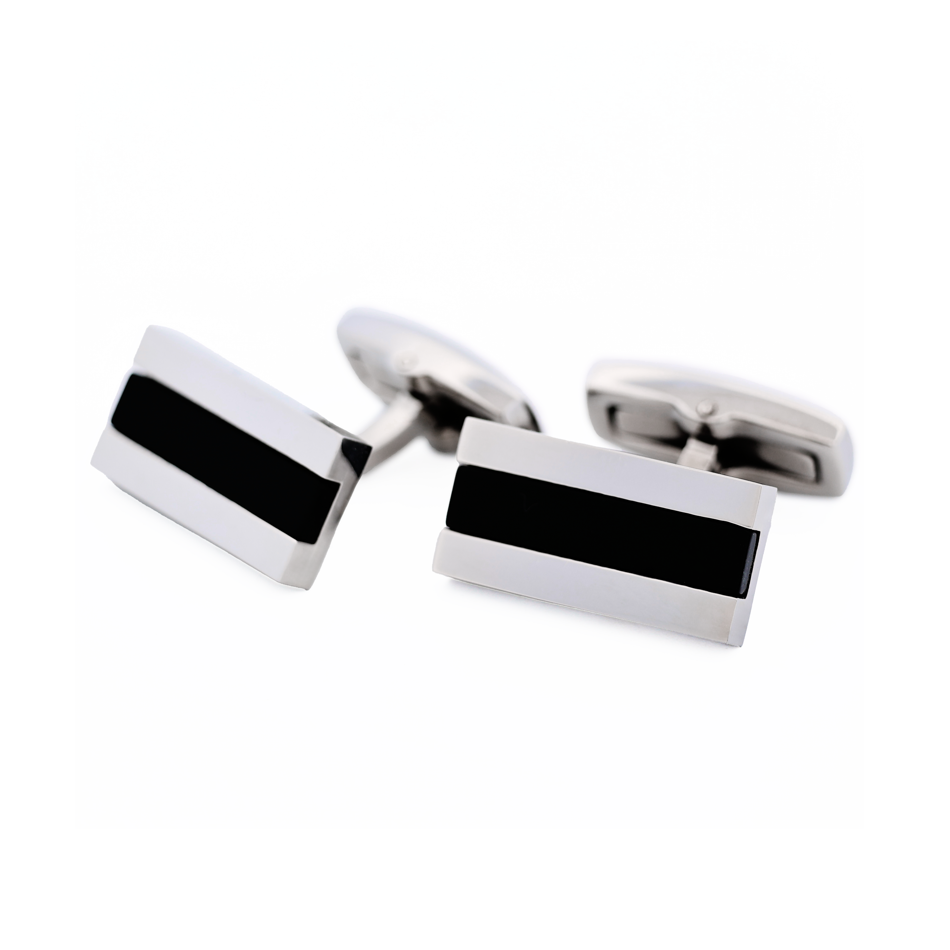 Stainless Steel Onyx Cufflinks