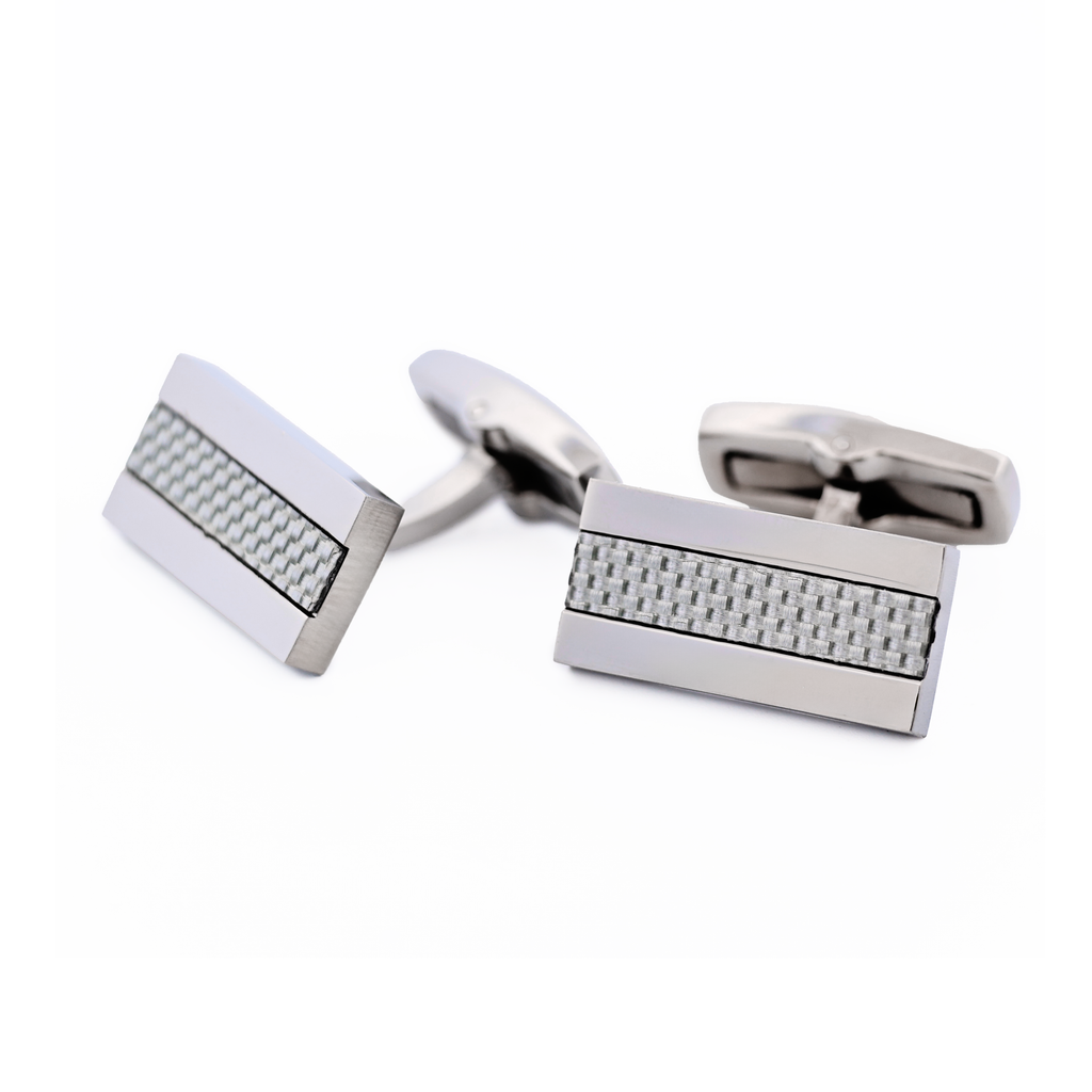 Stainless Steel Fibreglass Cufflinks