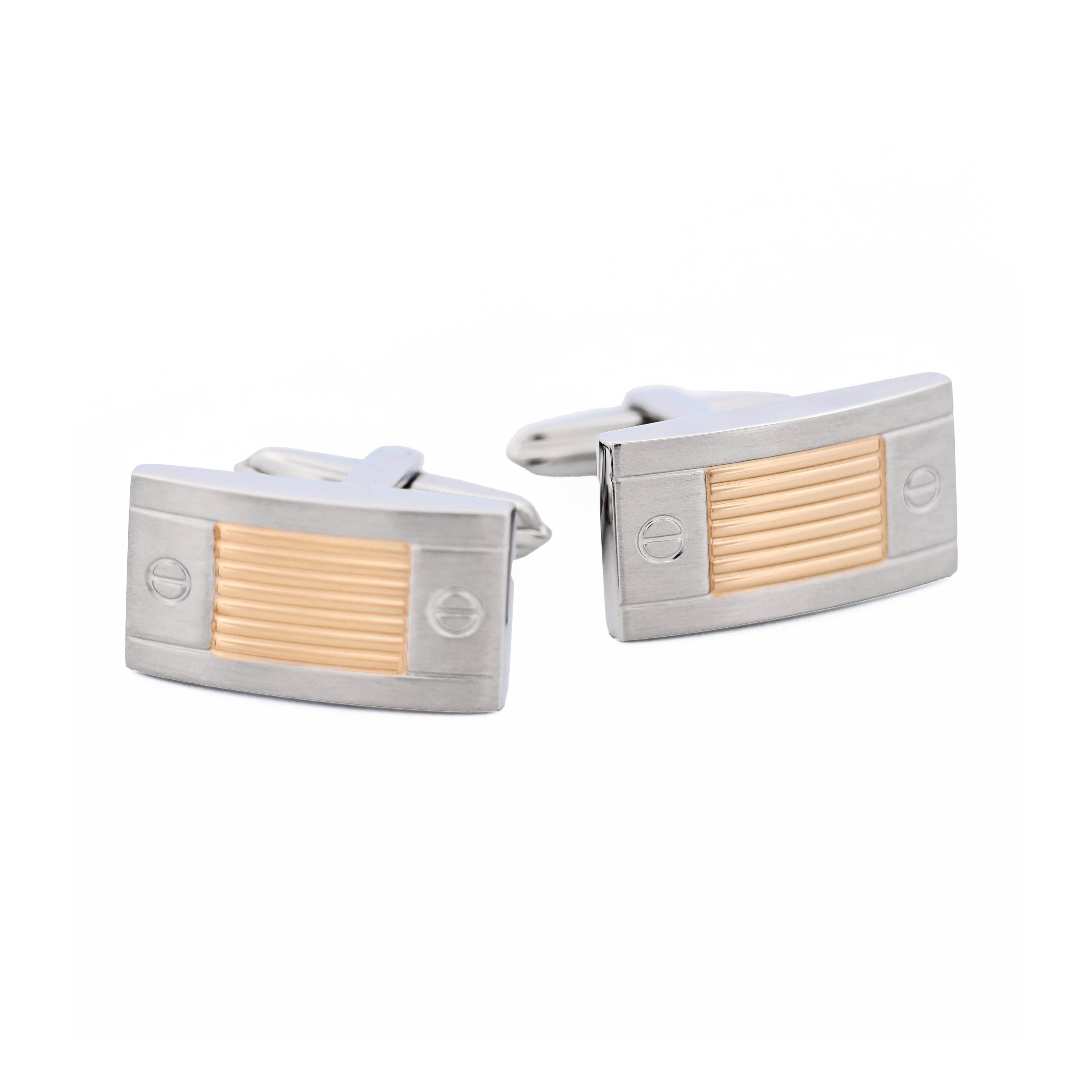 Stainless Steel Ion Plated Gold Cufflinks