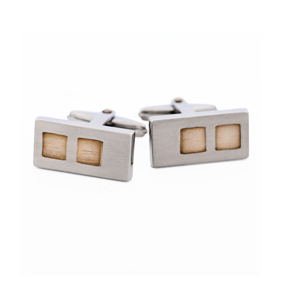 Stainless Steel & Sterling Silver Cufflinks