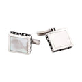 Sterling Silver & Square Mop Chain Cufflinks