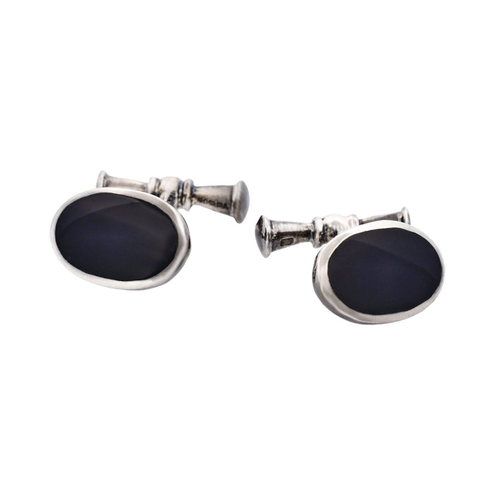 Sterling Silver Onyx Cufflinks