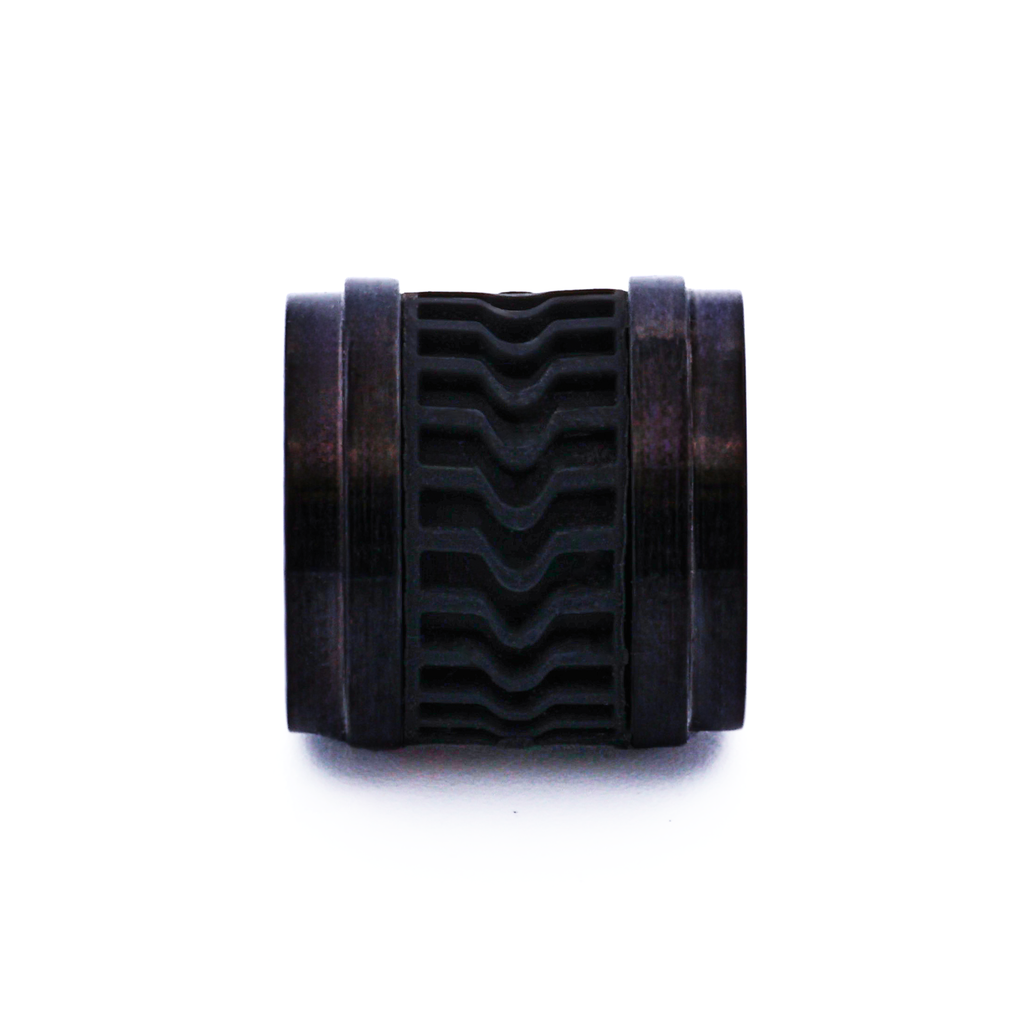 Ion Plated Black Black Rubber Bead