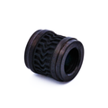 Ion Plated Black Black Rubber Bead
