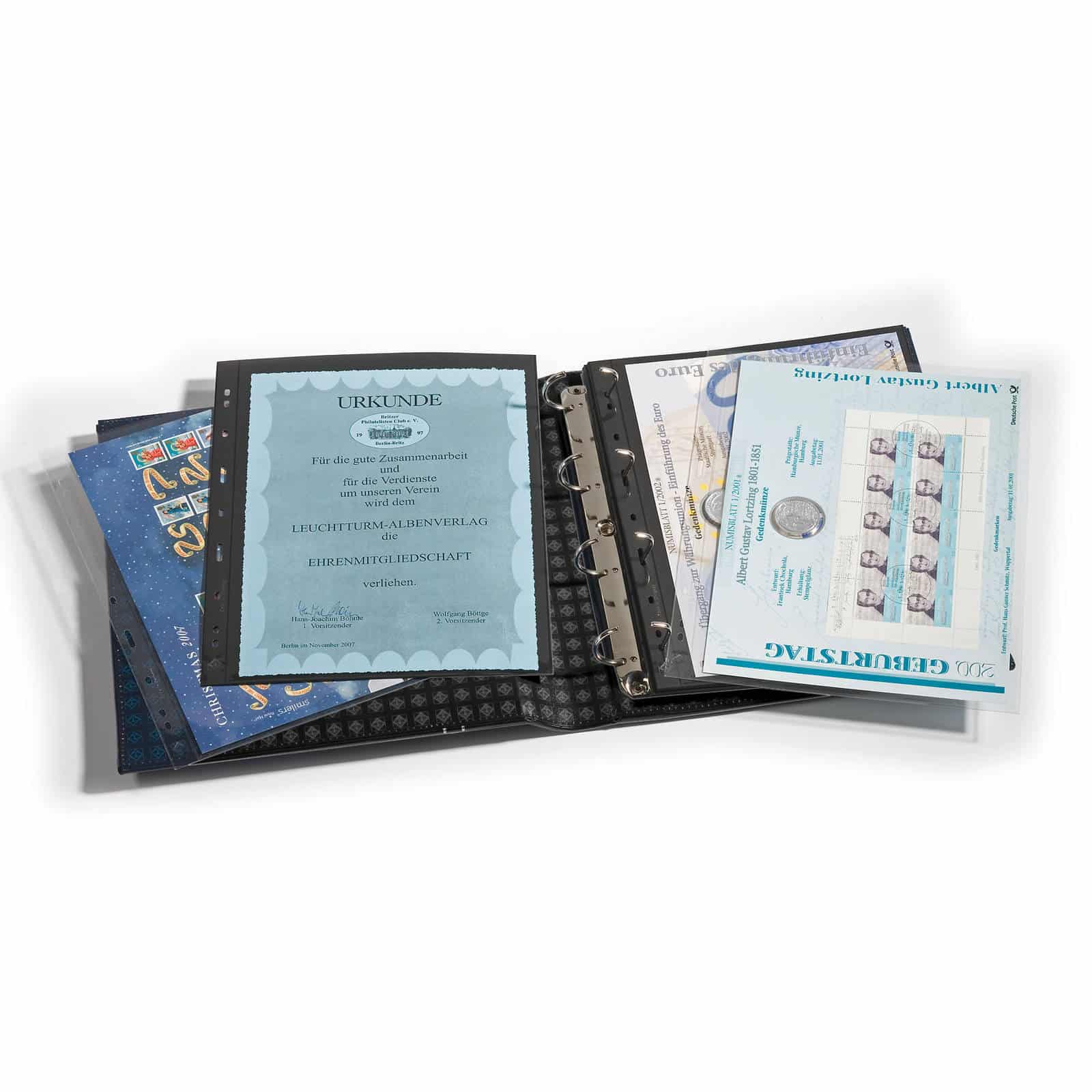 Ringbinder GRANDE, Classic Design includes slipcase, red