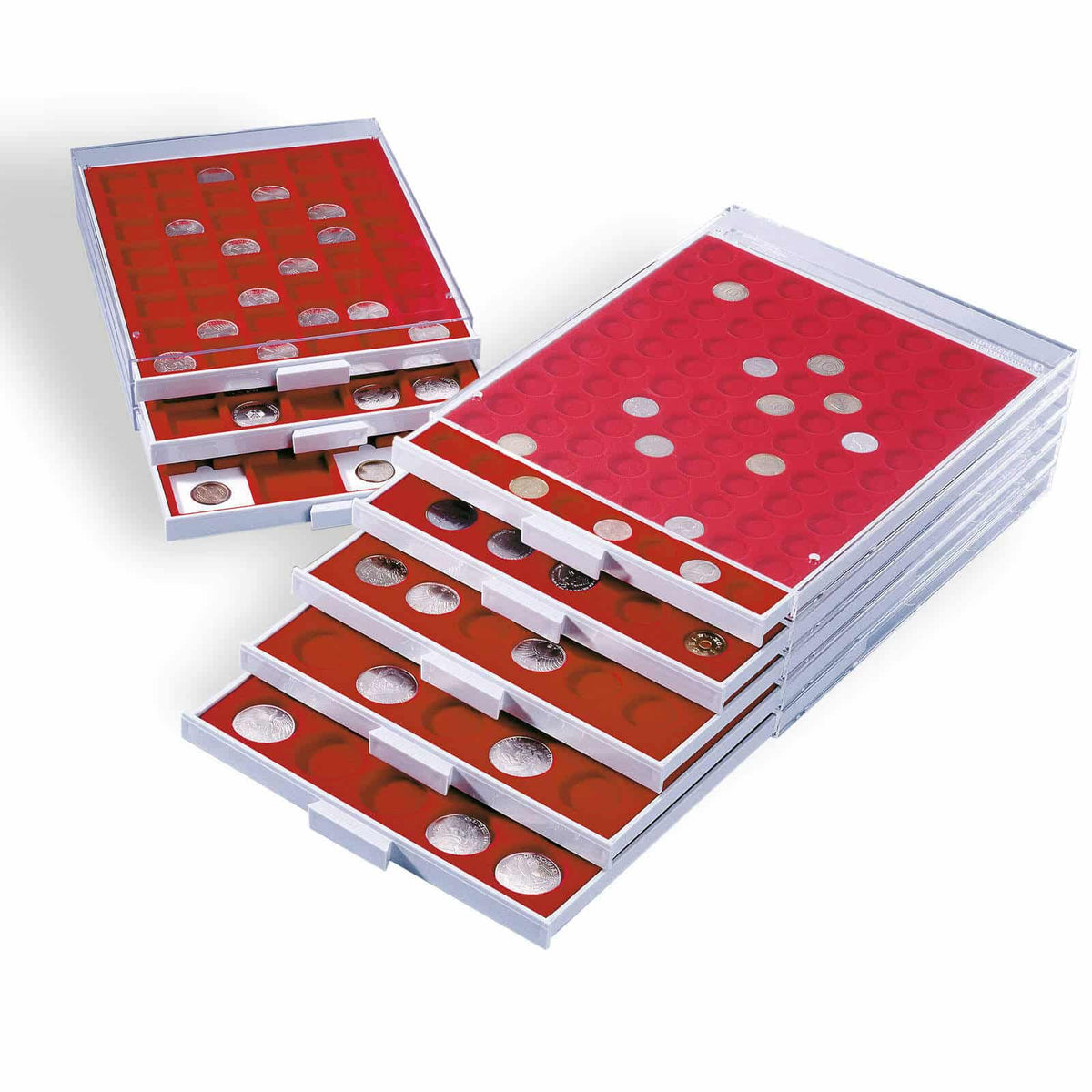 Coin Box 35 compartments for CAPS 26, grey