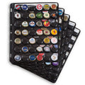 Plastic Sheets COMPART, for 42 bottle caps or champagne caps, black, pack of 5
