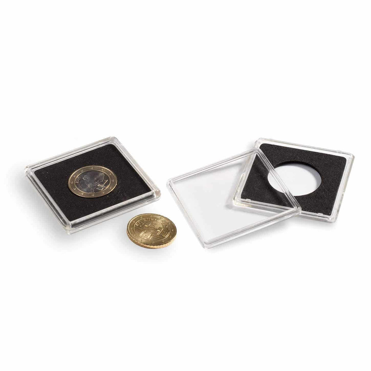 Square Coin Capsules QUADRUM, Inner Diameter 40mm (pack of 10)