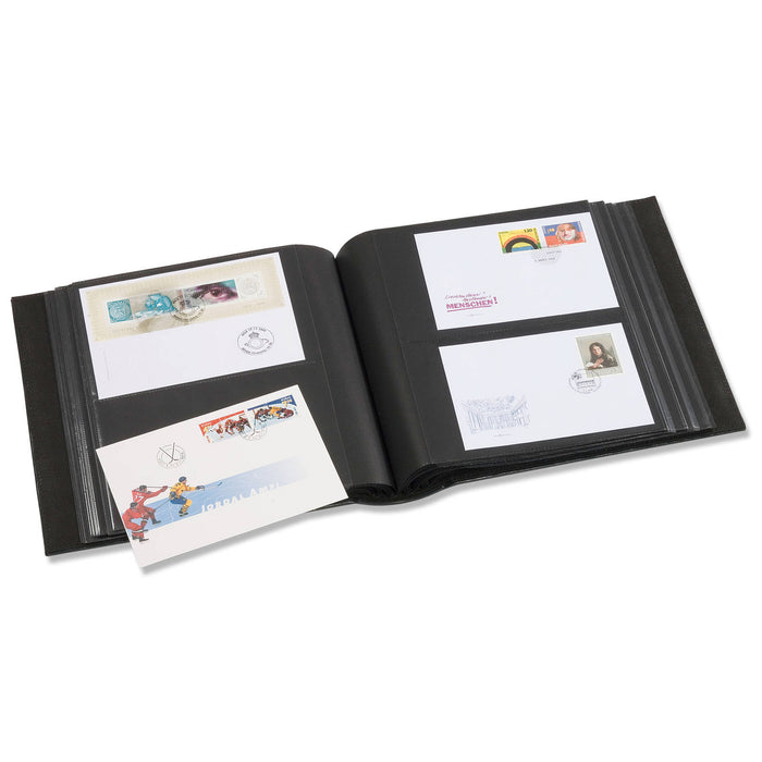 Album for 200 FDCs or letters in C6 format, includes slipcase, green