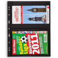 Plastic pockets GRANDE, 2 horizontal stripes, black- double sided