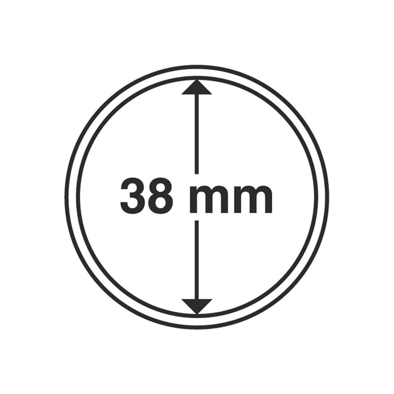 Coin Capsules, Inner Diameter 38mm