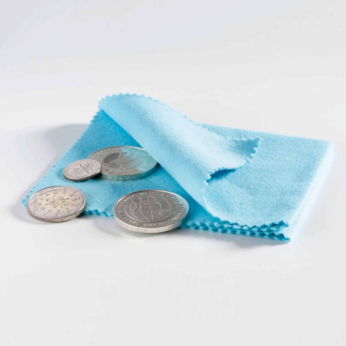 Coin polishing cloth, blue