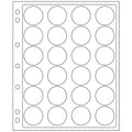 Plastic Sheets ENCAP, clear pockets for 24 coins with a diameter between 34 and 35mm