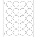 Plastic Sheets ENCAP, clear pockets for 20 coins in capsules with a diameter between 38 and 40mm