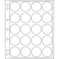 Plastic Sheets ENCAP, clear pockets for 20 coins with a diameter between 39 and 41mm