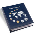 Coin Album OPTIMA, "World Money"with 5 different OPTIMA Coin Sheets, includes slipcase, blue