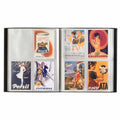 Album for 400 postcards, black, with 50 integrated clear sheets
