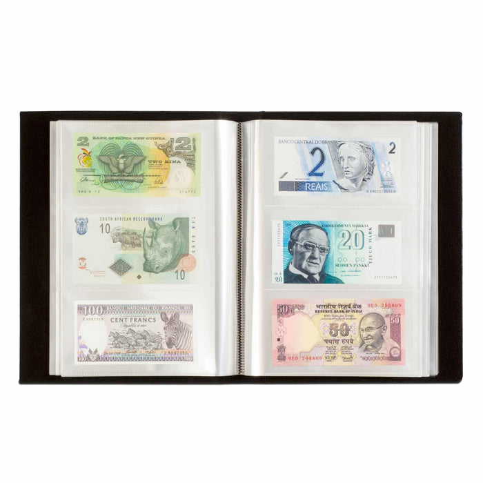 Album for 300 banknotes, black