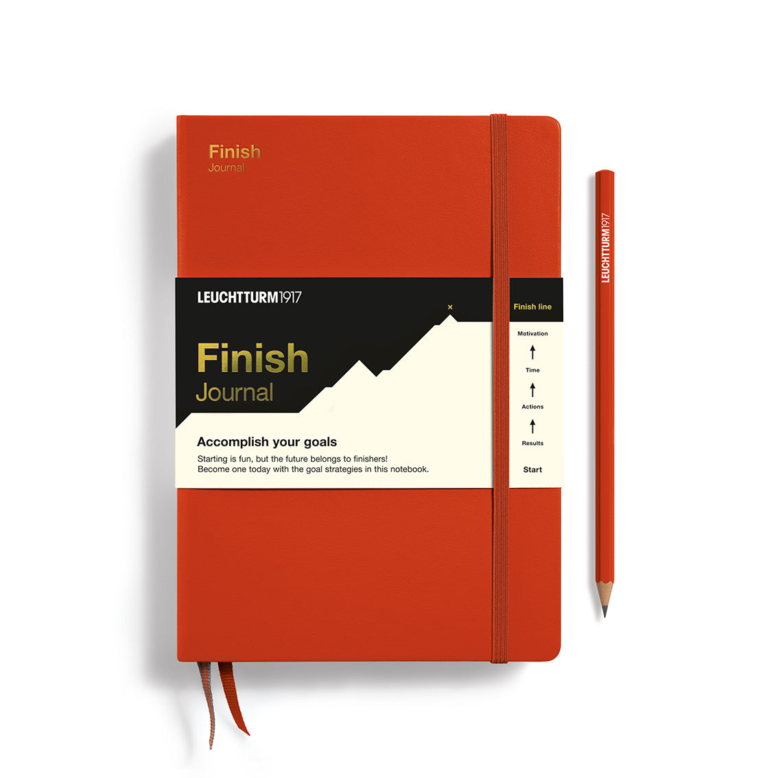 Finish Journal Medium (A5), Hardcover, Fox Red
