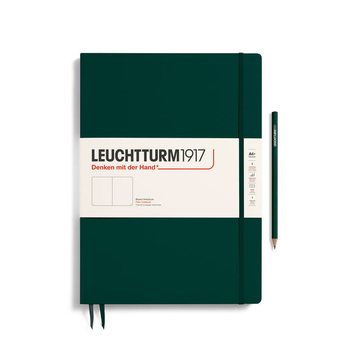 Master Slim (A4+), Hardcover, 123 pages, plain, Forest Green