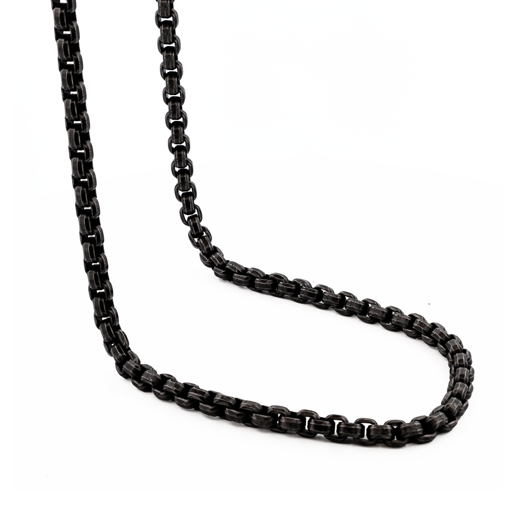 Ion plated Gun Metal Stainless Steel Thick curb Link Neck Chain 50cm