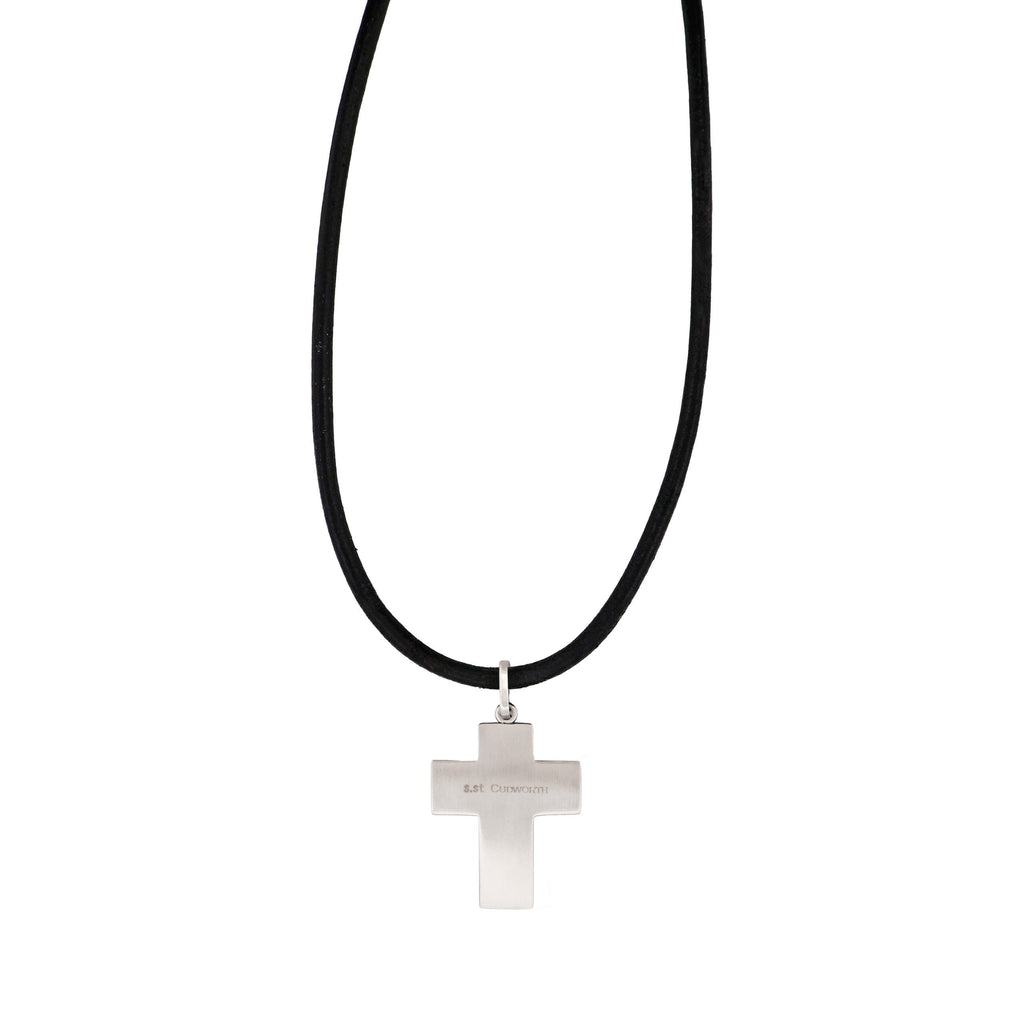 Stainless Steel Large Fibreglass Cross on Rubber Chain