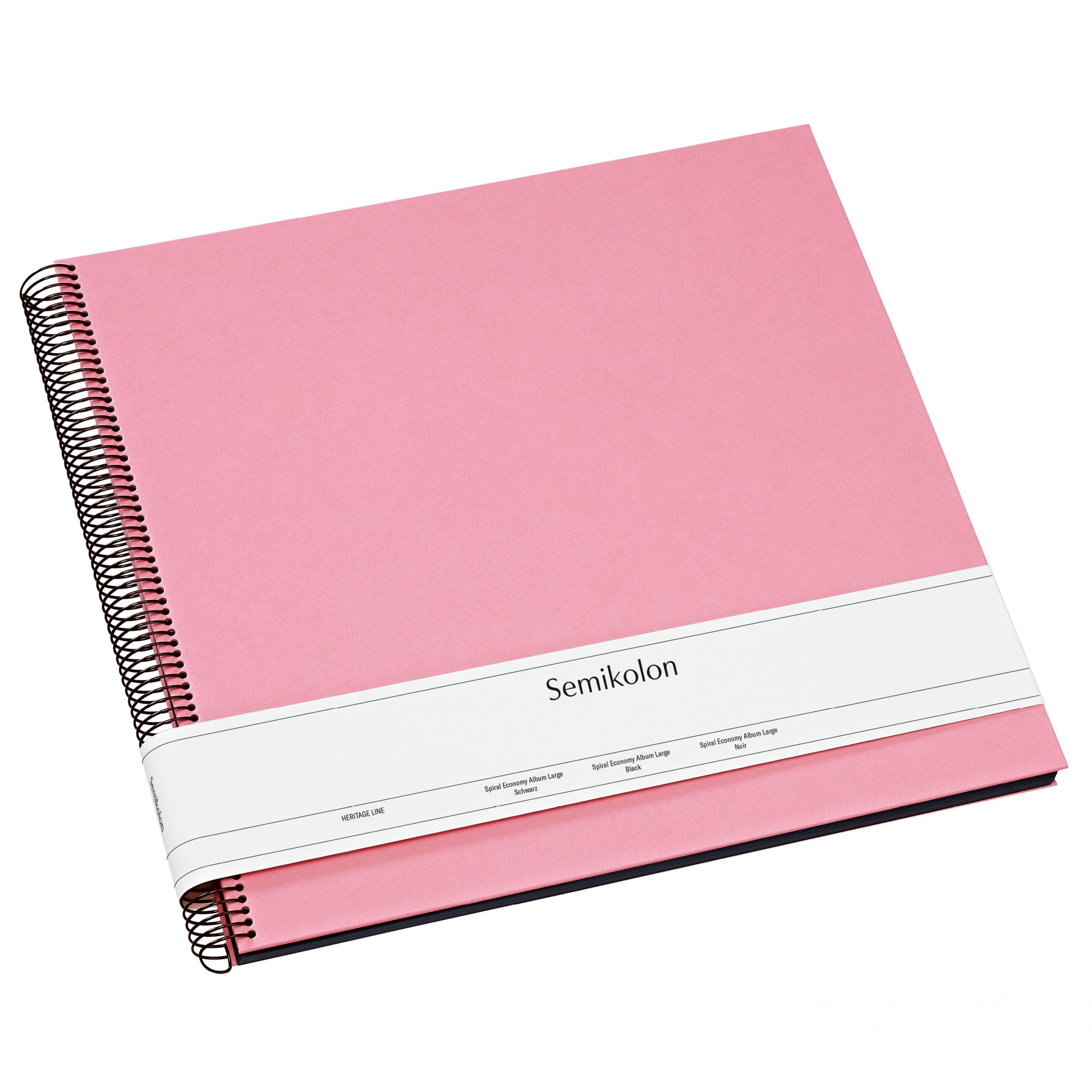 Photo Album, Spiral Bound, Economy, Large, Black Pages, Flamingo
