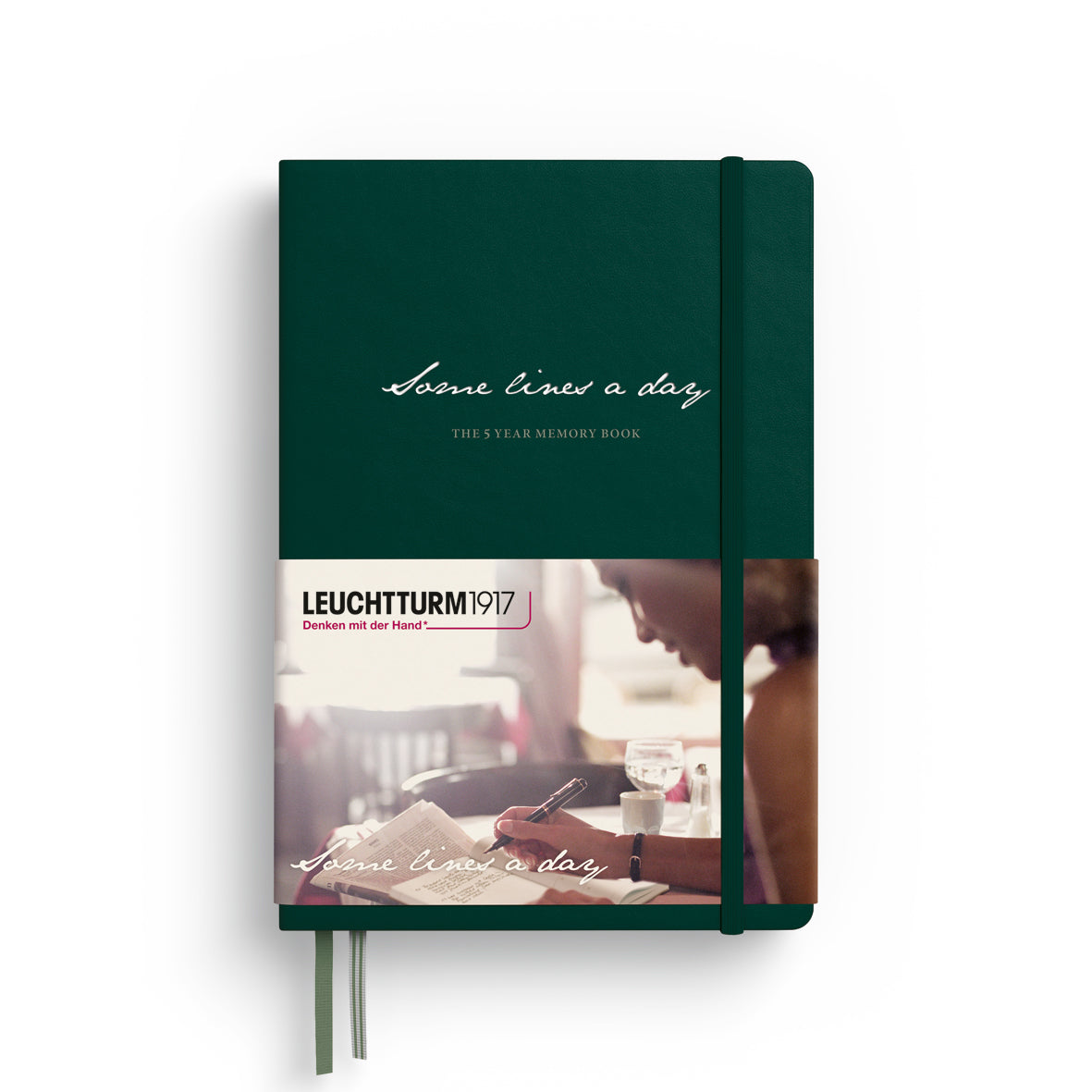 Some Lines A Day, 5 Year Journal, Medium A5, 365 pages, Forest Green