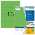 Coloured Labels A4, 105 x 37mm, Green, Permanent Adhesion