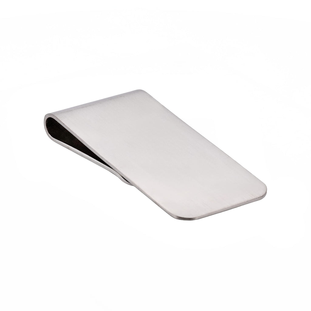 Brushed Rhodium Plated Money Clip