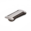 Brushed Stainless Steel Money Clip with Drill Bits on Both Sides
