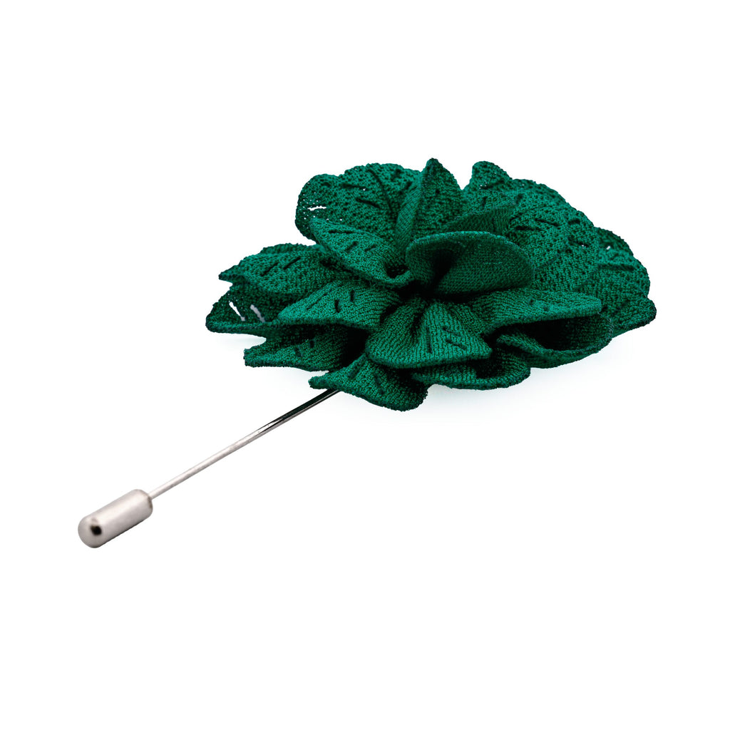 Green Flower Lapel Pin