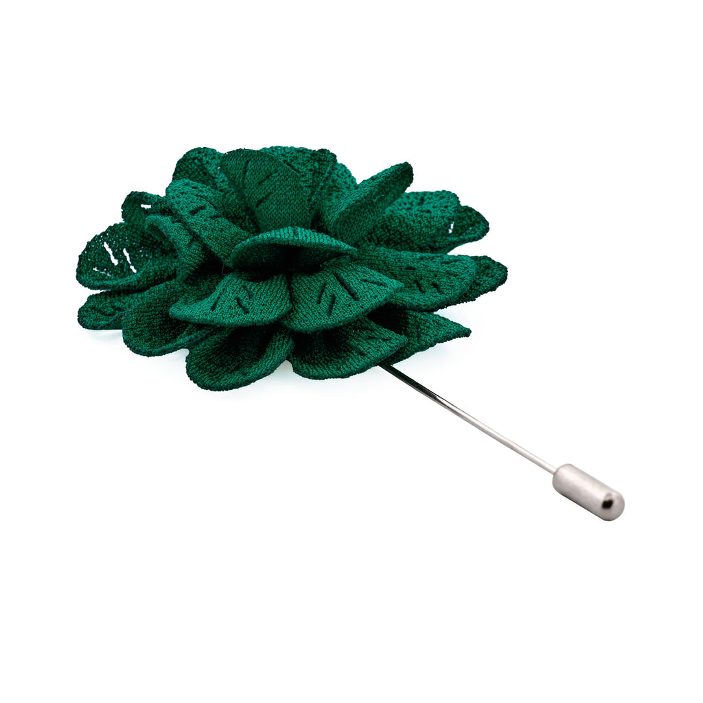 Green Flower Lapel Pin