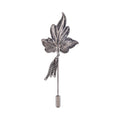 Gun Metal Leaf Lapel Pin