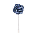 Navy/Black Floral Lapel Pin