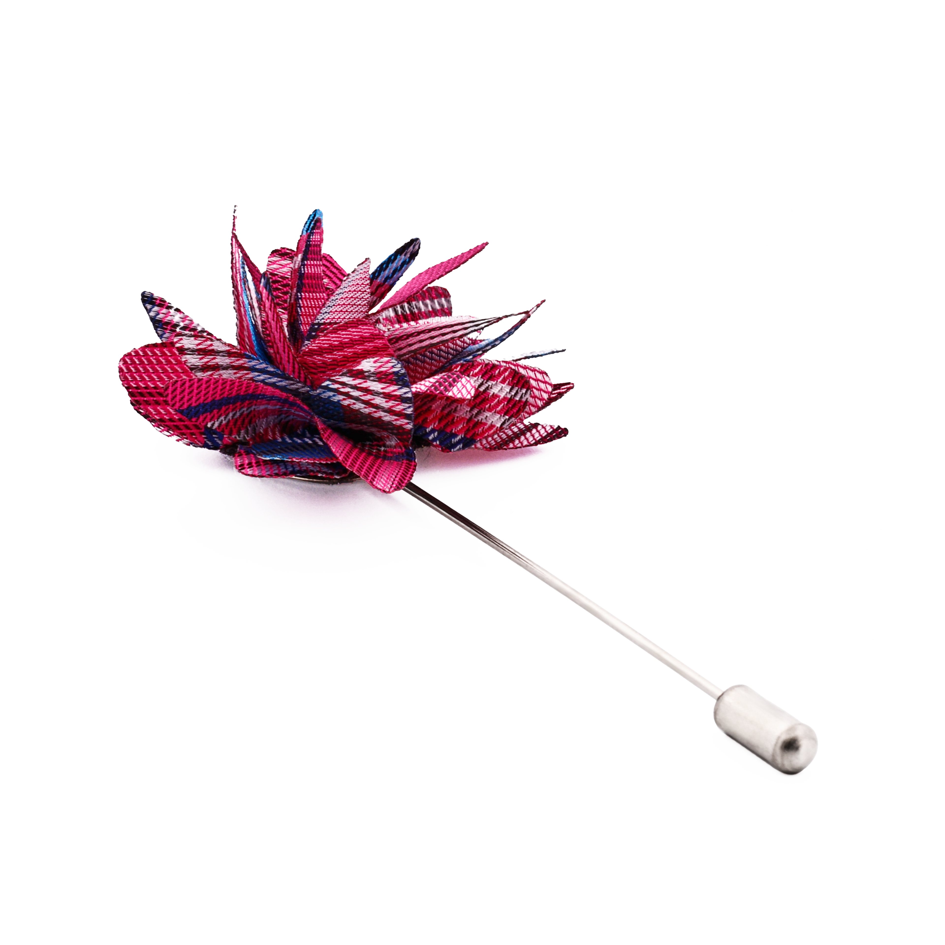 Blue Burgundy Flower Lapel Pin
