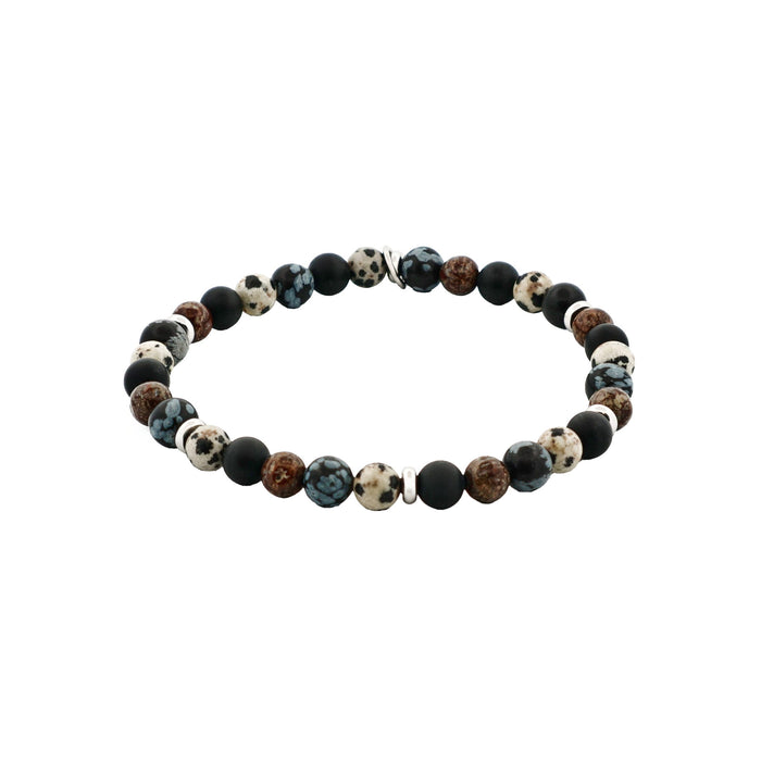 Multi Coloured Agate Bead Bracelet