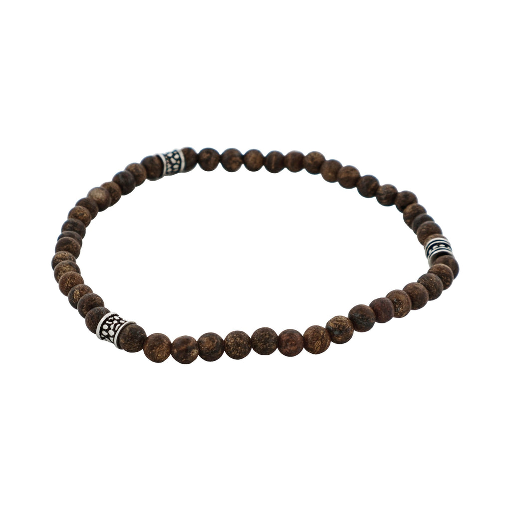 Small Bronzite Bead Bracelet