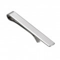 9ct White Gold Plain Bar Tie Slide