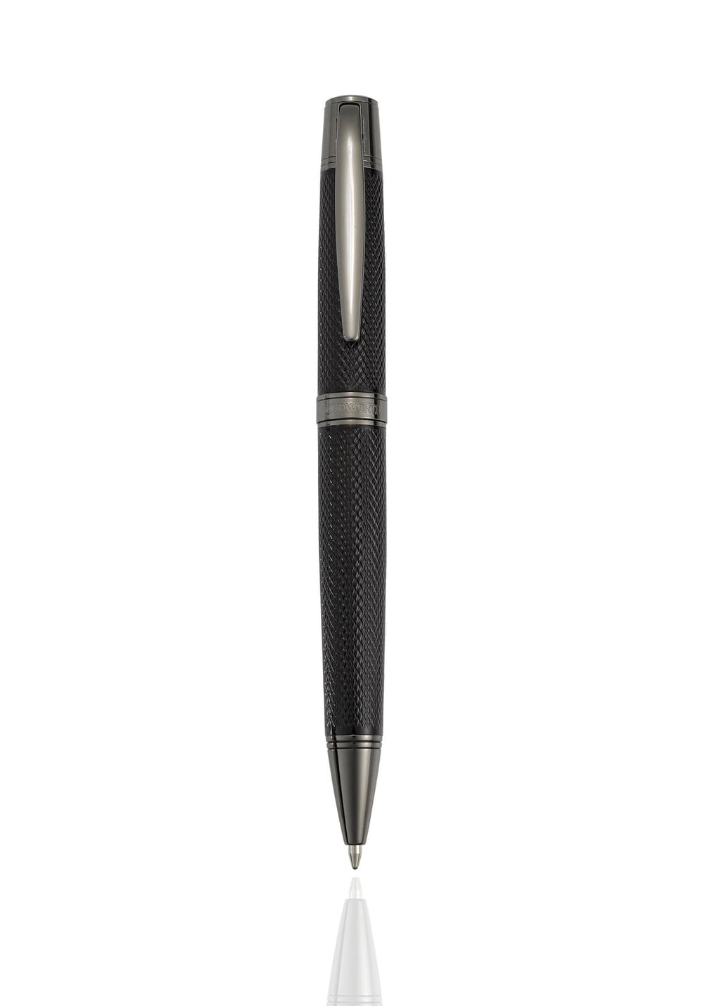 Cudworth Ballpoint Pen, Gunmetal Matrix: Black Mesh & Gun Metal