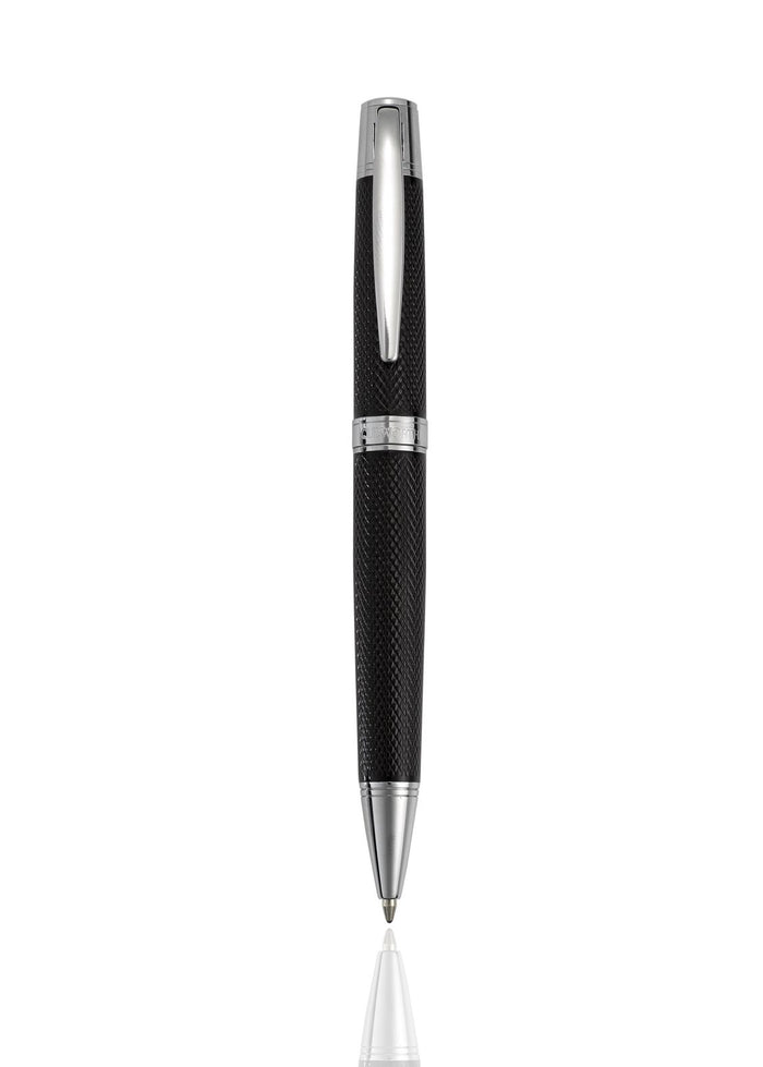 Cudworth Ballpoint Pen, SilverWeave: Silver Black Mesh