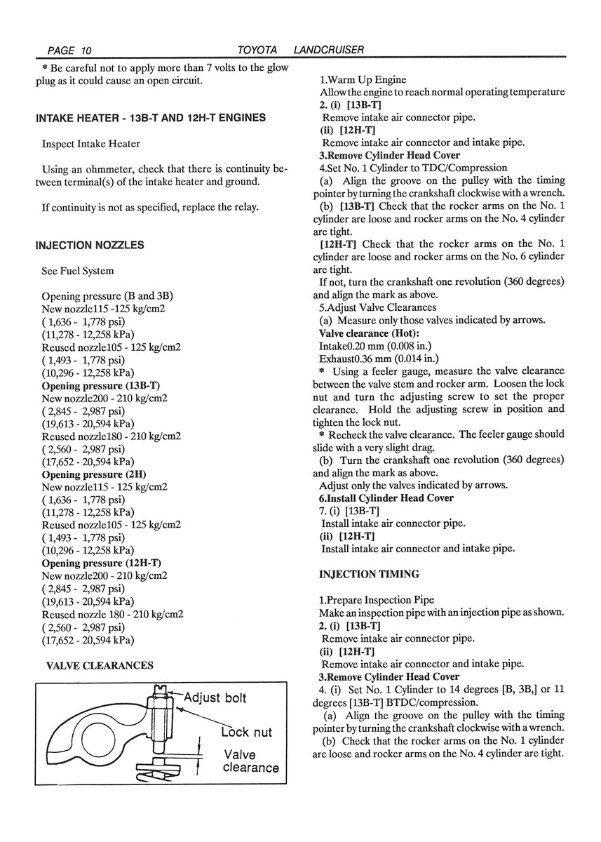 Toyota Landcruiser BJ HJ LJ Workshop Manual 1972-1990