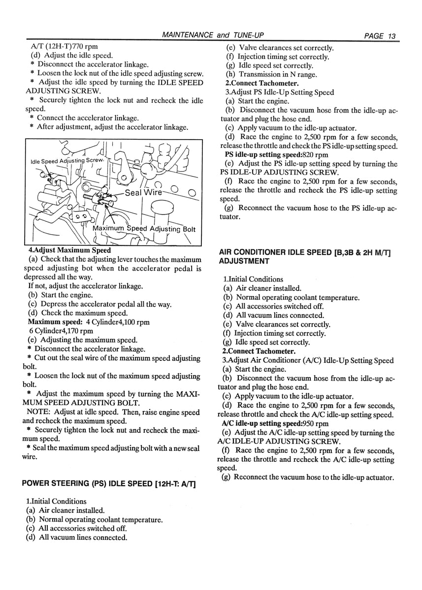 Toyota Landcruiser BJ HJ LJ Workshop Manual 1972-1990
