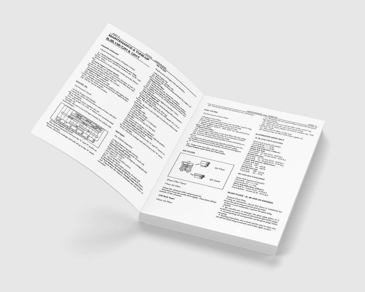 Toyota Landcruiser BJ HJ LJ Workshop Manual 1972-1990
