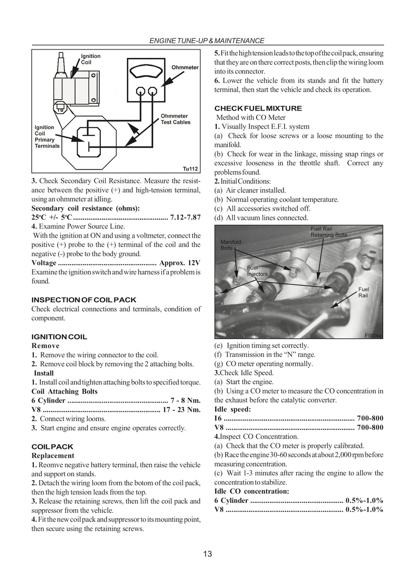 Falcon/Fairlane Ef El Vehicle Repair Manual 94-98