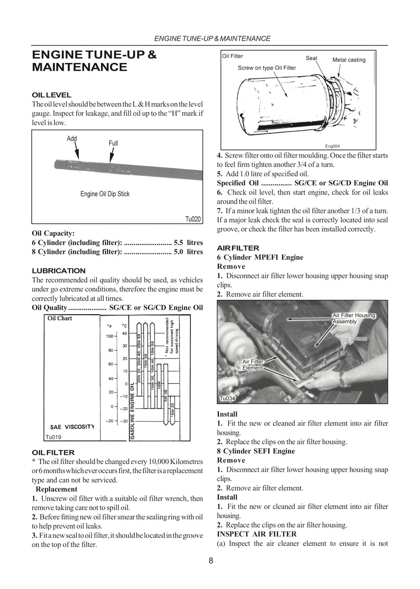 Falcon/Fairlane Ef El Vehicle Repair Manual 94-98