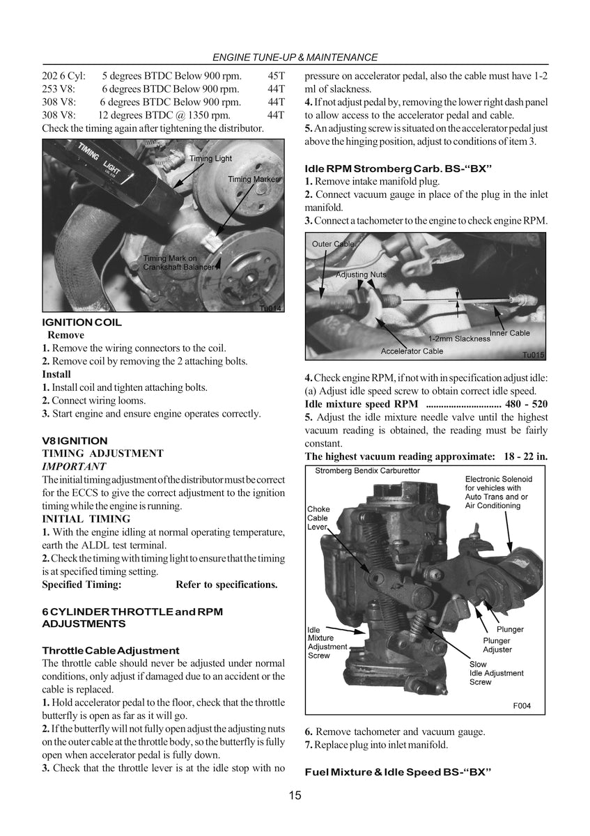 Holden Torana LU LJ LH LX GTR XU-1 Repair Manual 69-79