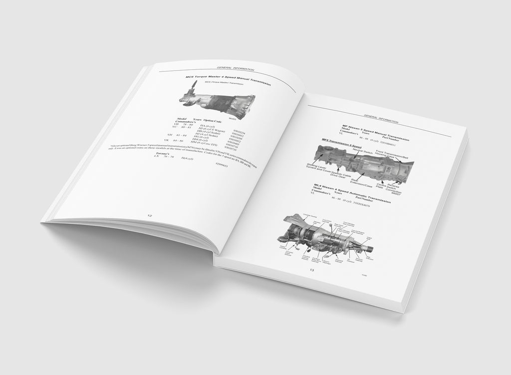 HOLDEN 1963-1988 TRANSMISSIONS Automatics and Manuals