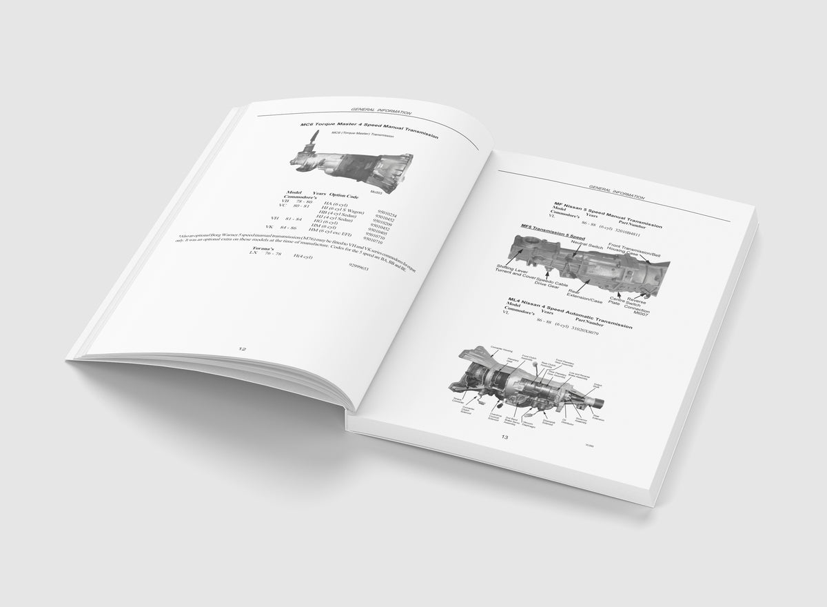 HOLDEN 1963-1988 TRANSMISSIONS Automatics and Manuals