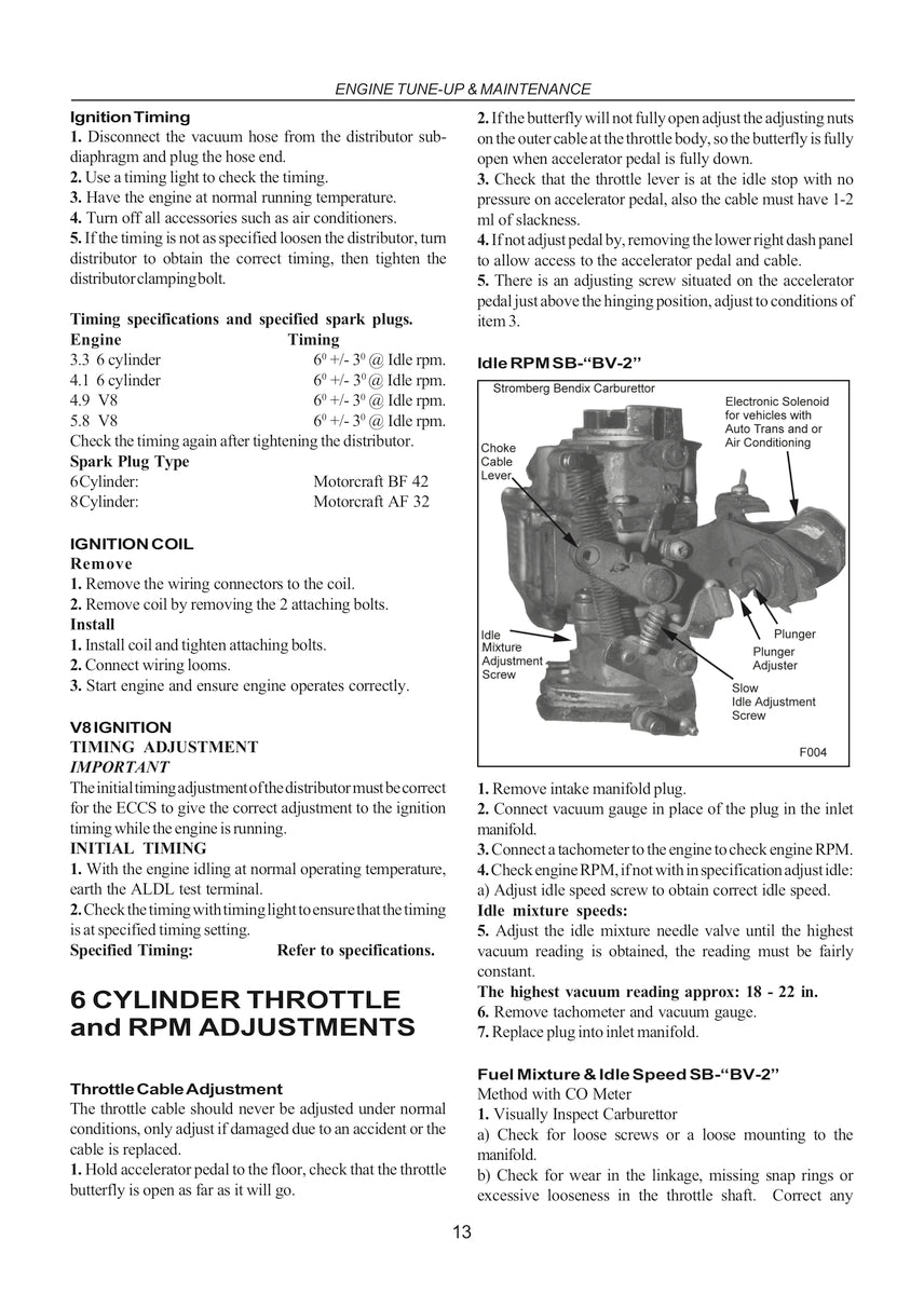 Falcon/Fairlane Xr Xt Xw Xy Vehicle Repair Manual 66-72